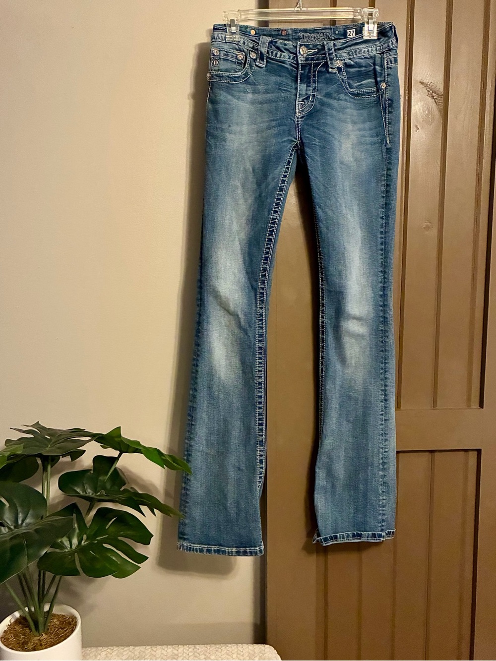 Miss Me Light Blue Mid Rise Boot Jeans